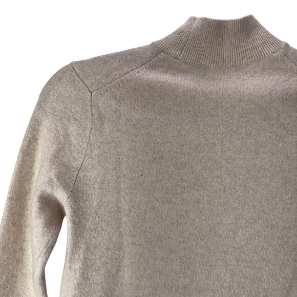 M.M. LaFleur The Luan Cashmere Sweater Oat Beige Mockneck Turtleneck XS - Picture 12 of 14